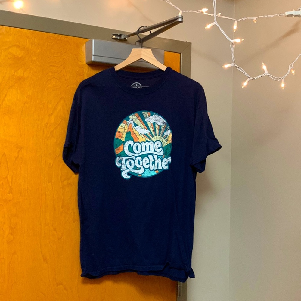 Navy Tshirt, Decal says Come Together, No back